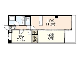 ロジェ岡山の物件間取画像